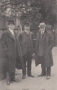 Willy Arend, Thorvald Ellegaard und Walter Rütt in Zivil