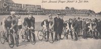 Am Start eines Fliegerrennens 1904
