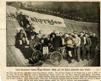 Zeitungsausschnitt Sechstagerennen Dresden 1912