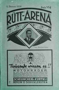 Programmheft der Rütt-Arena 1930