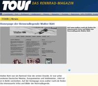 Die Website wird 2011 vom Radmagazin TOUR vorgestellt